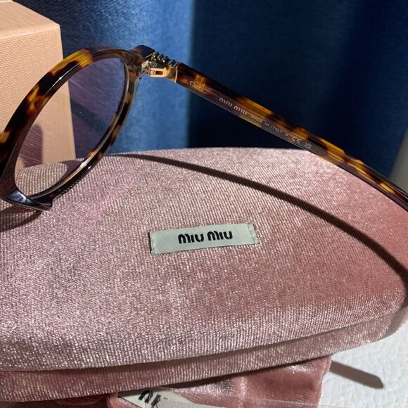 Miu Miu Oval Tortoise Eyeglasses - Picture 7 of 8